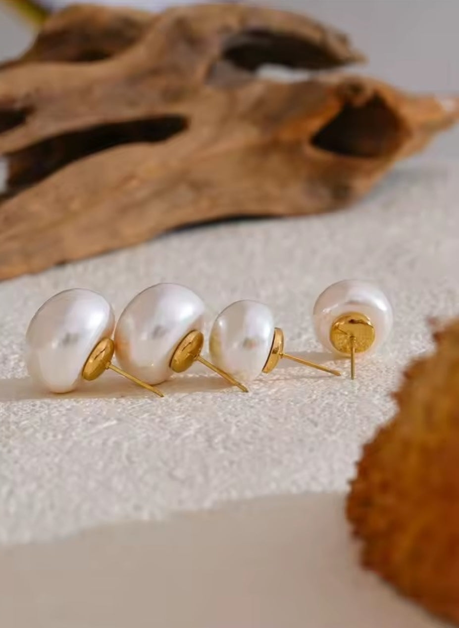 Jamie | Boucle d'oreille Ronde Perle Douce