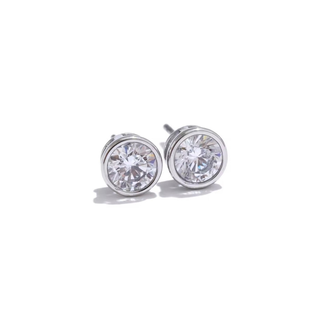 Mya | Boucles d'oreilles clous rondes
