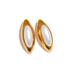 Perle Impériale | Boucles d'oreilles ovales
