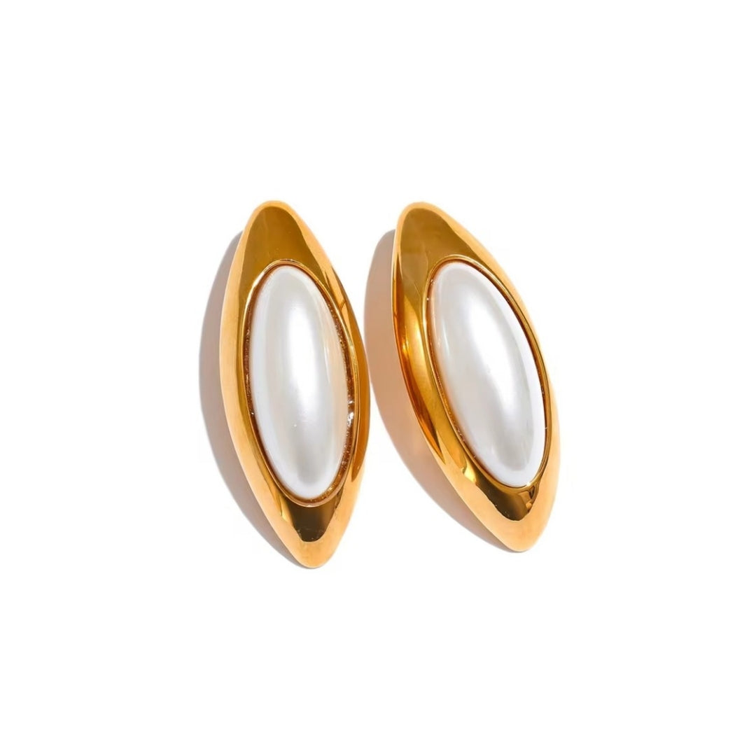 Perle Impériale | Boucles d'oreilles ovales