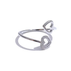 Céleste | Bague ouverte cœur