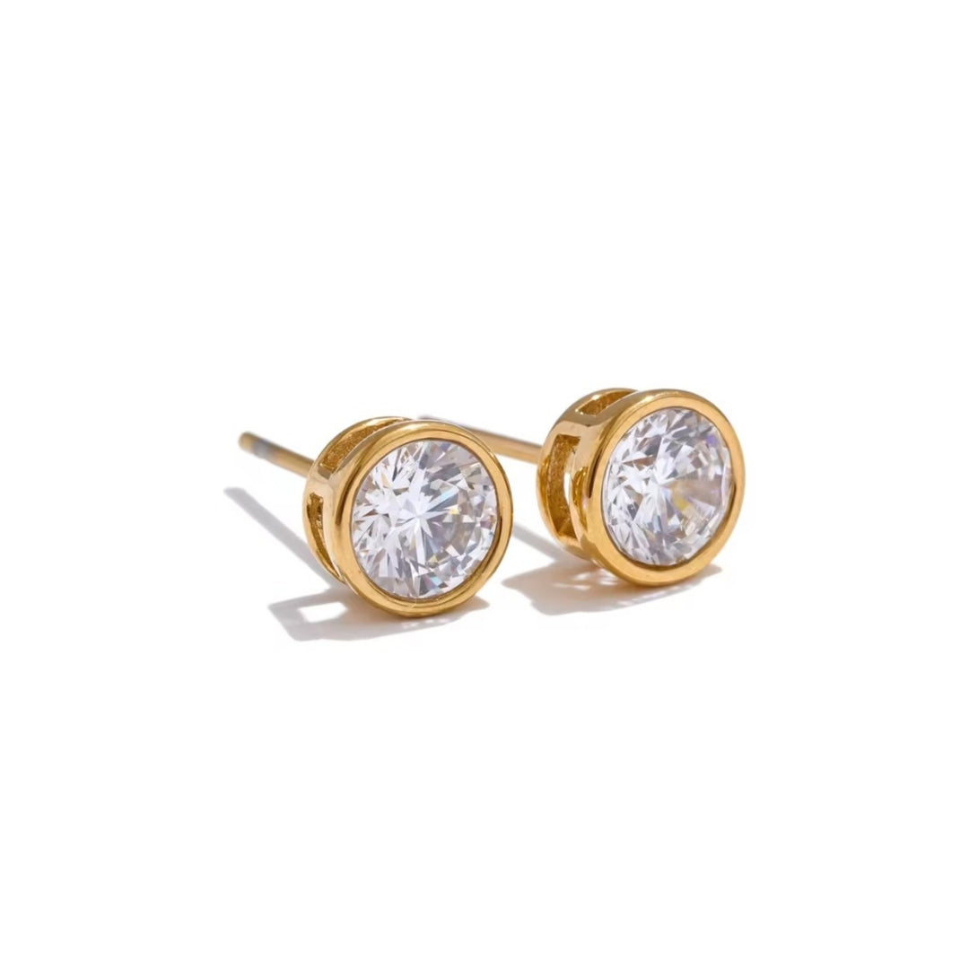 Mya | Boucles d'oreilles clous rondes