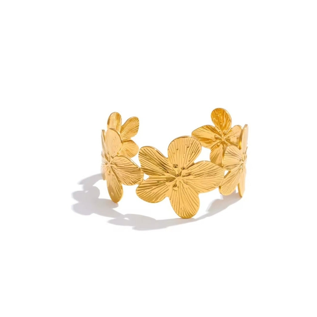 Camille | Floral open cuff bracelet