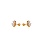 Elza | Boucles d’oreilles perle nacrée