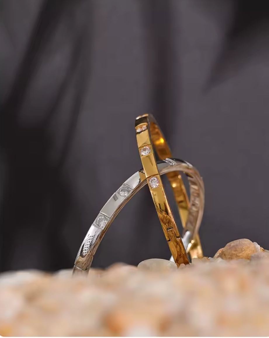 Ritta | Bracelet Jonc Strass Scintillants