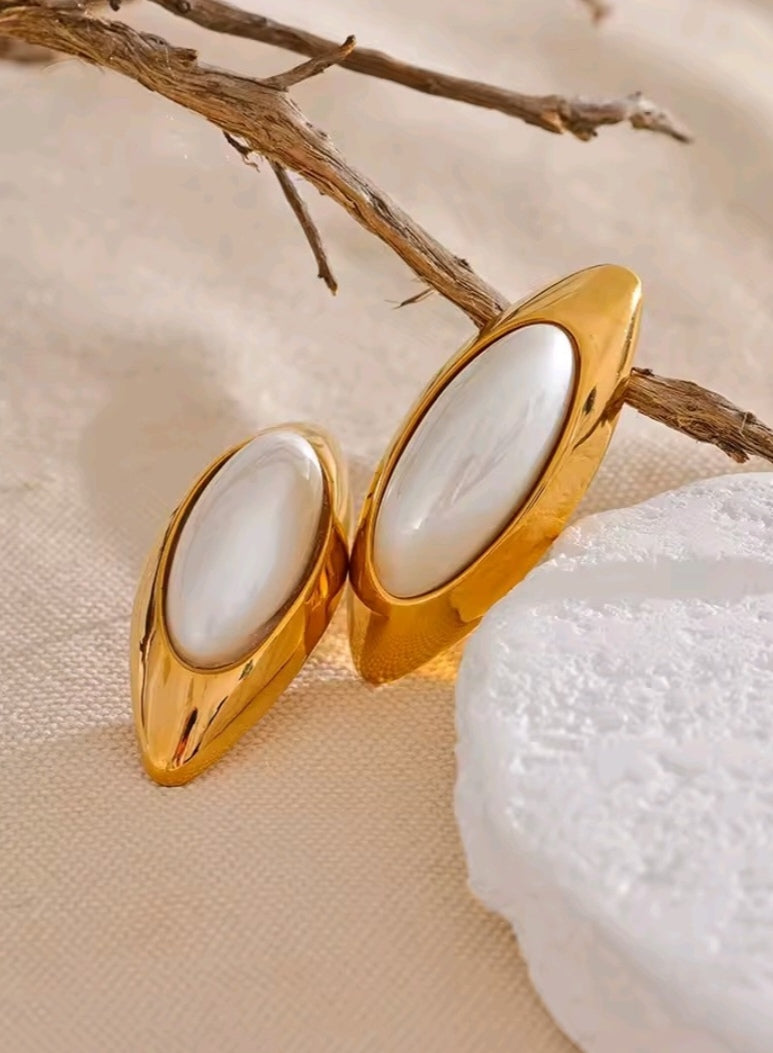 Perle Impériale | Boucle d'oreille Ovale